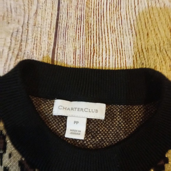 Charter Club leopard print sweater size PP (XS Petite) - Picture 4 of 4